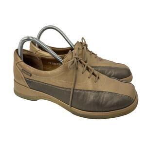 Mephisto Shoes Womens 8.5 Air Jet Gold Brown Two Tone Lace Up Comfort Leather